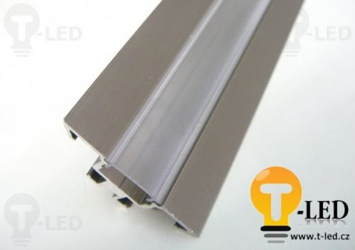 LED profil R1B rohový hliníkový pro LED pásek do 24W/1m - barva bronzová bez krytu 1m a 2m