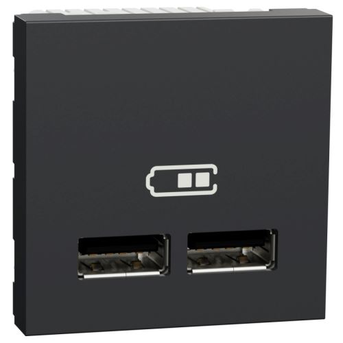 Schneider NOVÁ UNICA USB zásuvka dvojitá nabíjecí A+A 2M NU341854 ANTRACIT