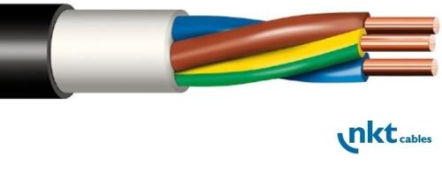 Kabel CYKY-J 4x1,5  Hnědá/šedivá/černá/zelenožlutá přívodní kabel 400V 4 vodiče do 10A