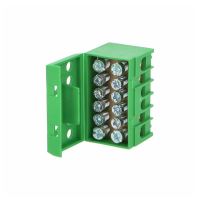 Eleman 1001201 8+4 PE (8x16mm2,4x25mm2) rozbočovací blok, dvouřadý na DIN lištu zelený max 130A/690V /2020240/ (1)