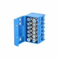 Eleman 1001112 8+4 N (8x16mm2,4x25mm2) rozbočovací blok, dvouřadý na DIN lištu modrý max 130A/690V /2020239/ (1)