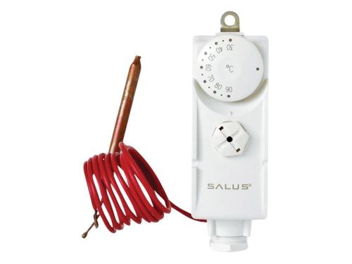 SALUS AT 10F termostat s externí kapilárou 1m do jímky citlivost +/- 5°C