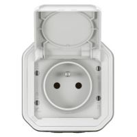 LEGRAND PLEXO 069781L zásuvka s clonkami IP55 montáž na povrch s víčkem Bílá (1)