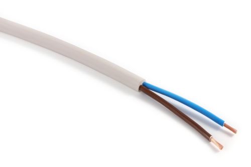 Kabel CYSY H05VV-F 2x2.5 bílá PVC izolace slaněné licny ohebný vodič