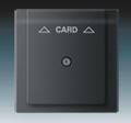 ABB 1753-0-0159 Impuls Kryt spínače kartového, s čirým průzorem, s potiskem, mechová černá
