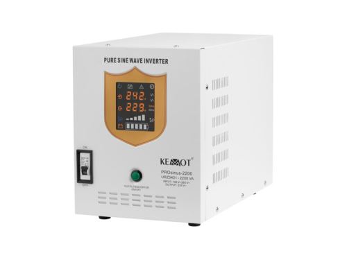 KEMOT PROsinus-2200 záložní (nouzový) zdroj ​​1600W 12V  pro čerpadla ústředního topení nebo čerpadla v krbových instalacích White/bílý