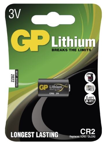 GP CR2 baterie lithium 3V pro fotoaparáty a blesky GPCR2 800mAh 15,3X26,5mm *B1506