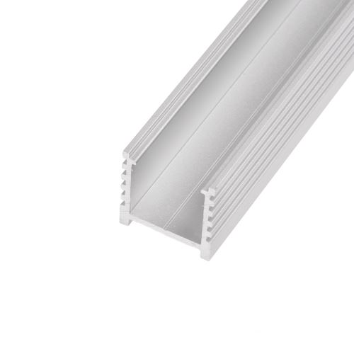 Nástěnná hliníková lišta N12 pro LED pásek maximálně 24W/1m barva stříbrná v délkách 1m a 2m