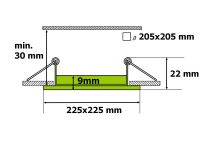 Zápustný LED panel 18W čtverec 225x225mm (3)