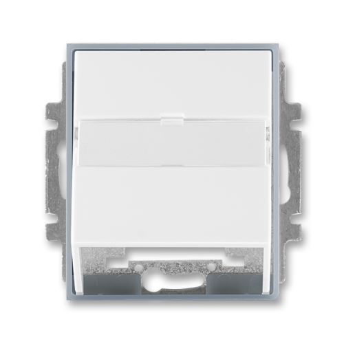 ABB 5014E-A00100 04 Element® Kryt zásuvky komunikační s popisovým polem, bílá / ledová šedá