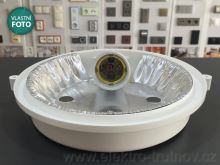 Panlux SKP-100/B svítidlo s mřížkou KRUH 100W bílá IP44 E27 (4)