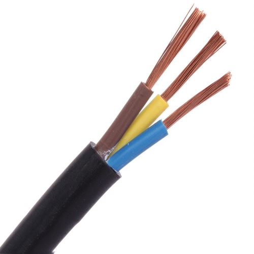 Kabel CYSY H05VV-F 3Gx1 černá PVC izolace slaněné licny ohebný vodič
