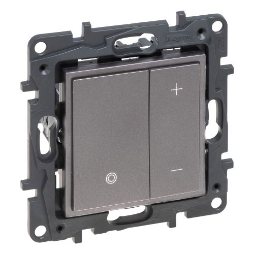Legrand NILOÉ STEP stmívač tlačítkový pro maximální zátěž 400 W OCEL /863453/