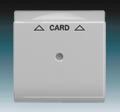 ABB 1753-0-0080 Impuls Kryt spínače kartového, s čirým průzorem, s potiskem, saténová stříbrná