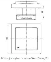 ABB 3557G-A06940 D1 Swing®L IP44 Spínač střídavý, s krytem, řazení č.6, upevnění drápky, béžová (1)