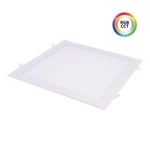 Zápustný LED panel 36W 24VDC RGBCCT- možnost nastavení teplé, denní i studené bílé a RGB barev, 30x30cm čtverec bílý
