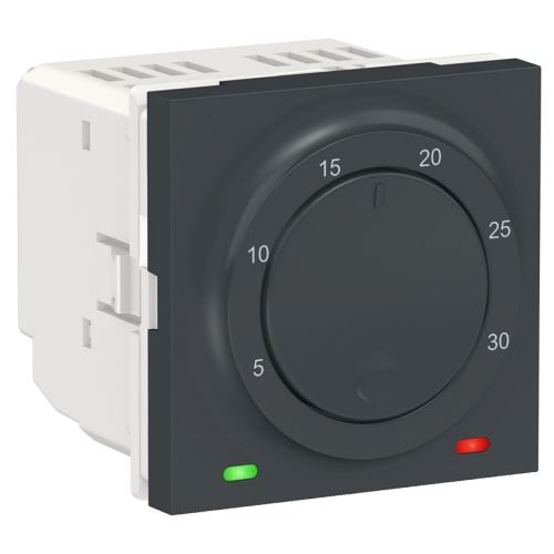 Schneider NOVÁ UNICA prostorový otočný termostat NU350154 ANTRACIT