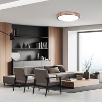 SOLIGHT WO8005 LED osvětlení s dálkový ovladačem 48W, 3360lm velikost 40cm s možností stmívání a změny barvy světla dřevěné (2)