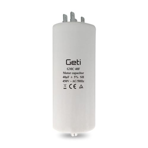 GETI 40uF 450V GMC 40F rozběhový kondenzátor pro motory, fastonové konektory (kondík)