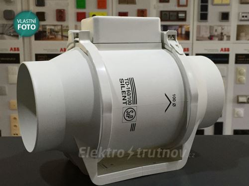 Soler&Palau TD 160/100 N SILENT ventilátor dvouotáčkový potrubní - základní provedení, kuličková ložiska, tichý chod 100mm