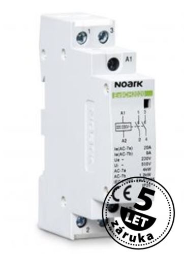 Noark Instalační relé Ex9CH20 02, 20A, ovládání 230V, 2 NC  kontakty 50/60Hz /102405/