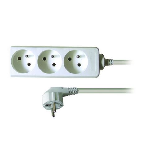SOLIGHT PP04 Prodlužovací kabel 3zásuvky/5m 3x1mm2 Bílá