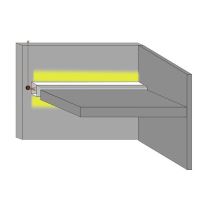 LED profil 2SP-W pro osvětlení polic, bilý, profil s krytem (8)