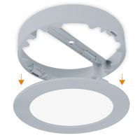 SOLIGHT WD244-S LED 24W kulatý panel vhodný do koupelny s krytím IP54 2v1 přisazený nebo podhledový, 3CCT, 2040lm, stříbrné (4)
