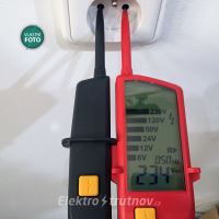 UNI-T UT18D zkoušečka napětí a fází s velkým digitálním LCD displejem + test proud. chrániče AC/DC IP65 (11)