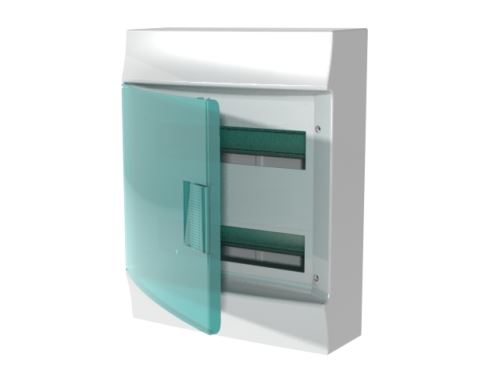 ABB 1SPE007717F0521 Rozvodnice nástěná, 24 Modulů, plastová průhledná dvířka, krytí IP41, řada Mistral41W, včetně N+PE svorek (16 + 16)