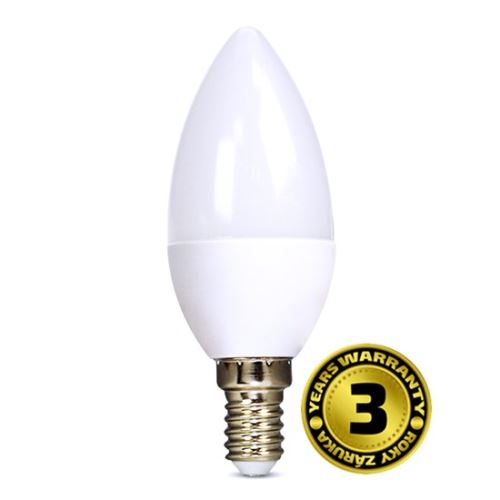 SOLIGHT LED žárovka svíčková 8W E14 720lm 230V WW - bílá teplá (3000k) náhrada za 55W WZ423