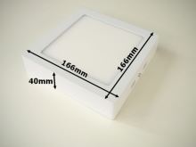 GREENLUX FENIX-S LED panel přisazený matný chrom 12W 850lm hranaté (opravdu nerezové svítidlo) (5)