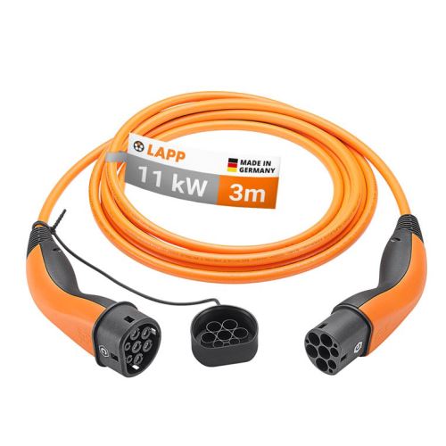Nabíjecí kabel LAPP 75743 pro elektromobily typ2 11kW 20A 3 fáze délka 3m