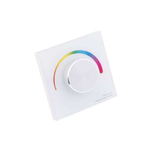 DUPLEX RGB 3K Bílý nástěnný LED stmívač a ovladač pro přímé nebo dálkové RF (radiofrekvenční) ovládání