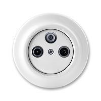 ABB 5011K-C00403 Decento® Zásuvka televizní, rozhlasová a satelitní, koncová, bílá-porcelán