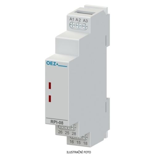 OEZ RPI-16-001-X230-SE /43250/ extra tichý stykač/relé přepínací kontak 16A cívka 230V i 24VDC/AC zelená kontrolka