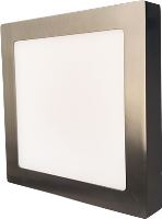 GREENLUX FENIX-S LED panel přisažený matný chrom 18W 1350lm hranaté (opravdu kovové svítidlo) (1)