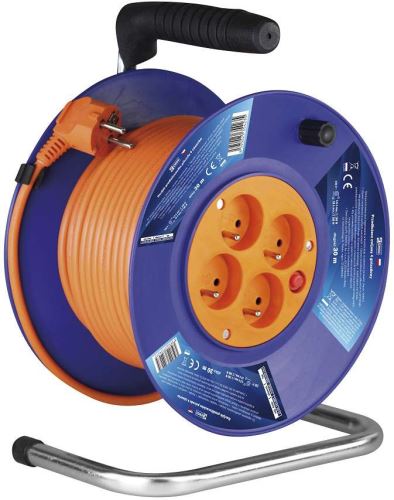 EMOS prodlužovací kabel na bubnu 4zásuvka 25m 3x1.5 PVC P19425 *DG-4ZR-F04