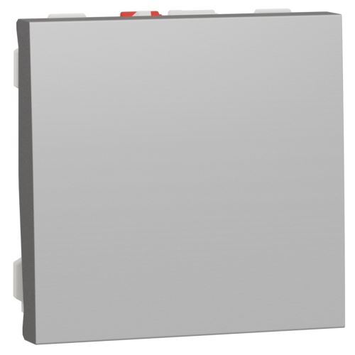 Schneider NOVÁ UNICA spínač zvonkový jednopólový č.1/0 s klapkou bezšroubové připojení NU320630 ALUMINIUM