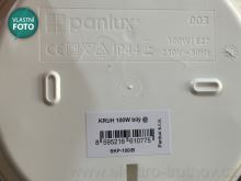 Panlux SKP-100/B svítidlo s mřížkou KRUH 100W bílá IP44 E27 (3)