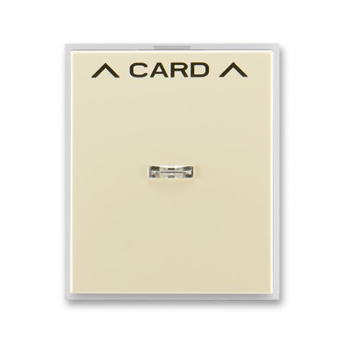 ABB 3559E-A00700 21 Element® Kryt spínače kartového, s čirým průzorem, s potiskem, slonová kost / ledová bílá