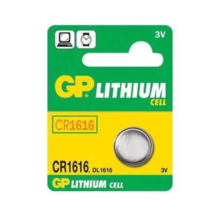 GP CR1616 lithium baterie knoflíková 3V 55mAh 16mm