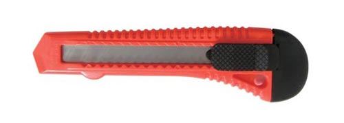 Nůž odlamovací 18mm plastový červený