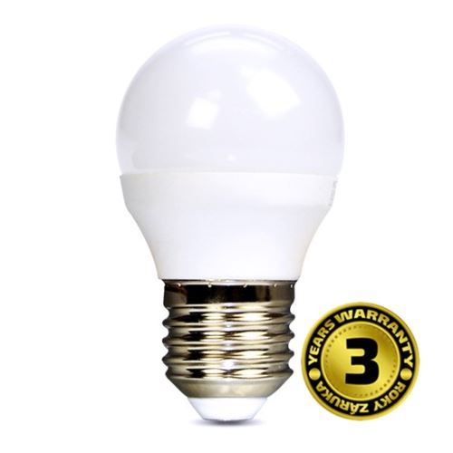 SOLIGHT LED žárovka 8W E27 720lm/270° miniglobe 230V WW - bílá teplá (3000k) náhrada za 55W WZ424