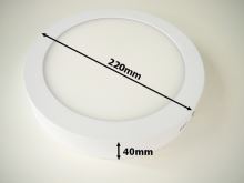 Přisazený LED panel 18W kulatý 220mm 4500K 1350-1400lm (1)