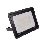 LED reflektor 100W, černá barva, IP65, 230V, voděodolný, denní bílá