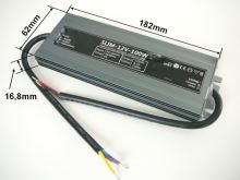 LED napájecí zdroj SLIM trafo 100W voděodolné IP67 12V /SLIM-12V-100W/ (2)