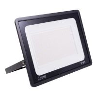 LED reflektor 200W vysoká svítivost v černé barvě IP65 230V voděodolný, studená bílá