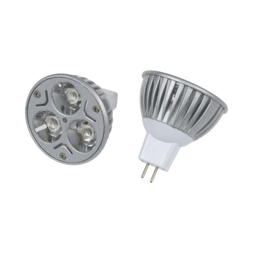 Barevná LED žárovka 3W rozptyl světla 60° MR16 AC/DC 12V