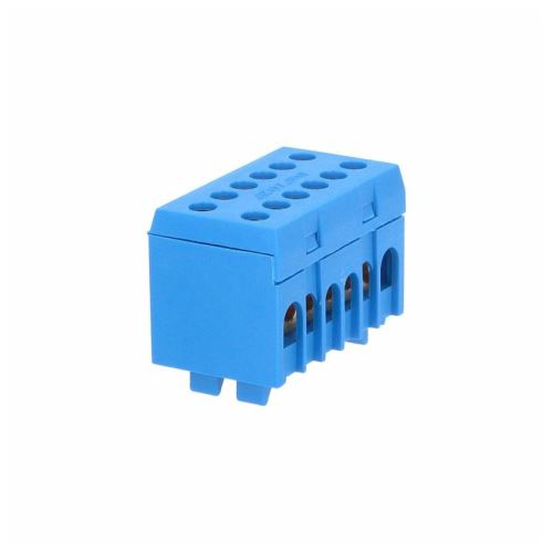 Eleman 1001112 8+4 N (8x16mm2,4x25mm2) rozbočovací blok, dvouřadý na DIN lištu modrý max 130A/690V /2020239/